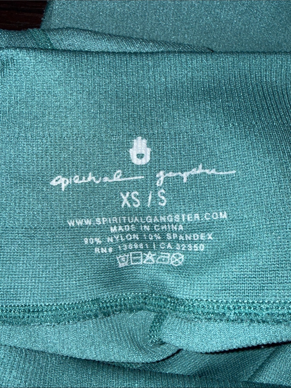 Spiritual Gangster High Waisted Seamless Leggings Teal Green XS/S - Picture 3 of 8
